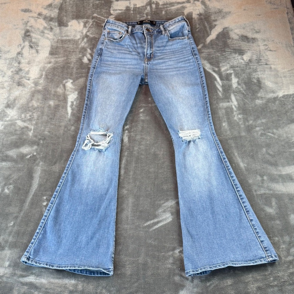 Hollister Women's Jeans High Rise Vintage Flare Size 5R‎ 27X32 Distressed